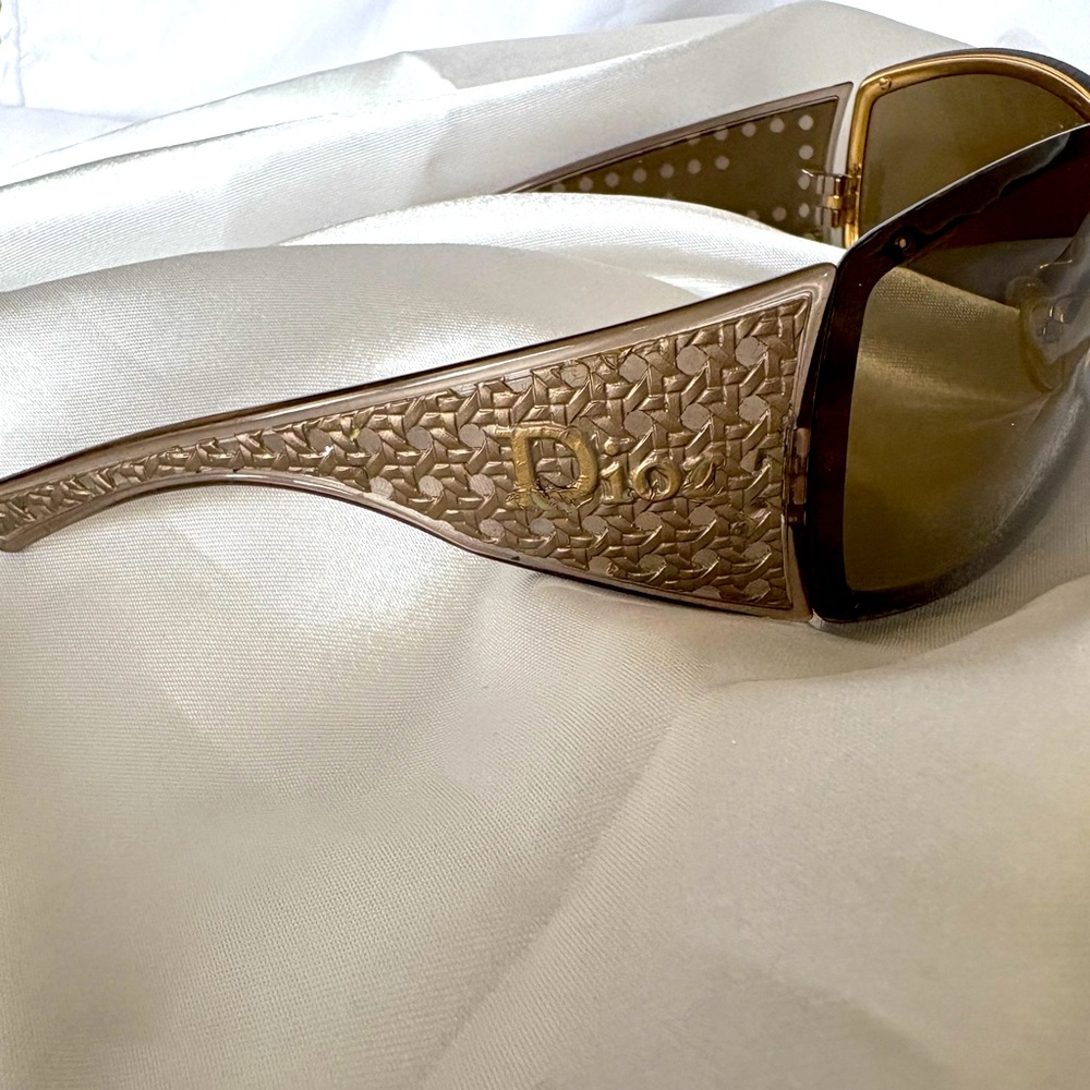 Authentic DIOR Quadrille Sunglasses. Light Brown tinted lens and frames.